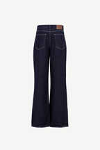 concave straight jeans [raw blue]