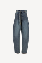 barrel baggy jeans with belt [dirty]