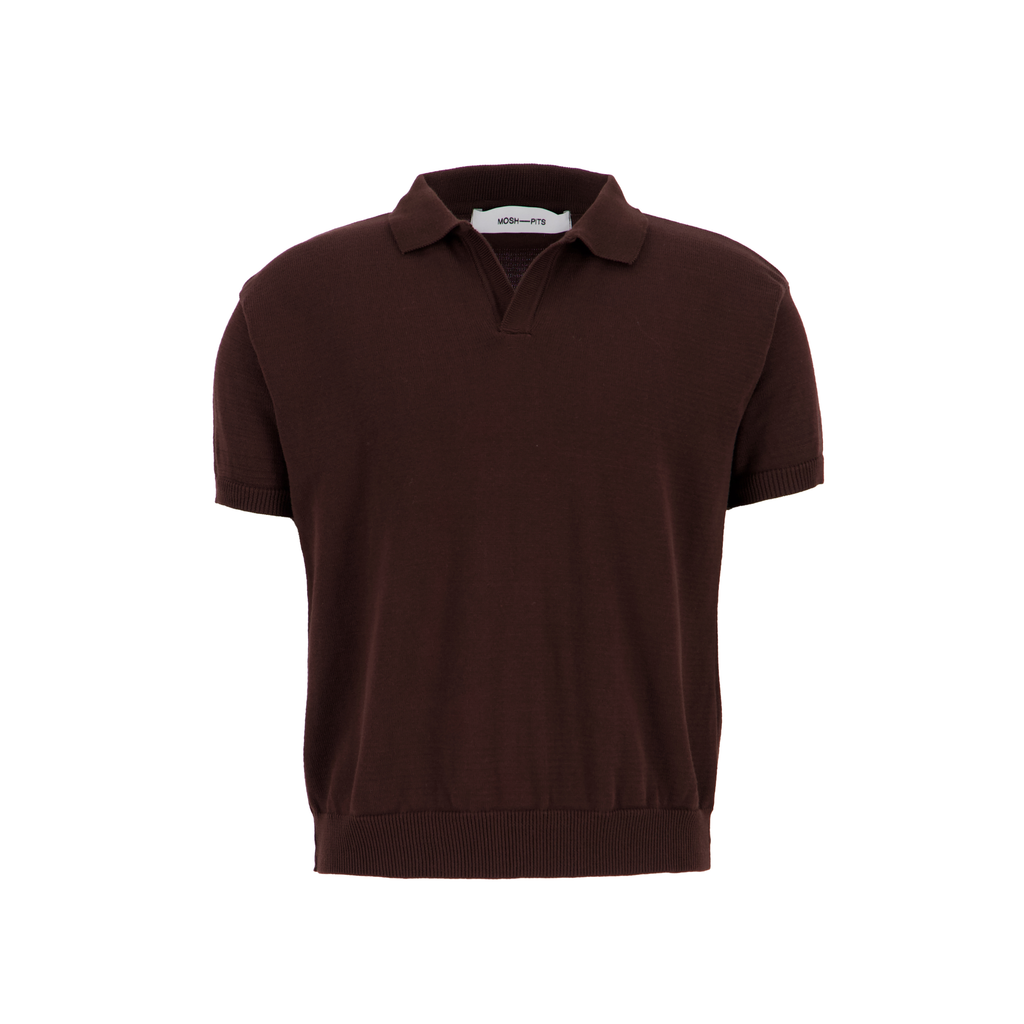 knitted polo [brown]