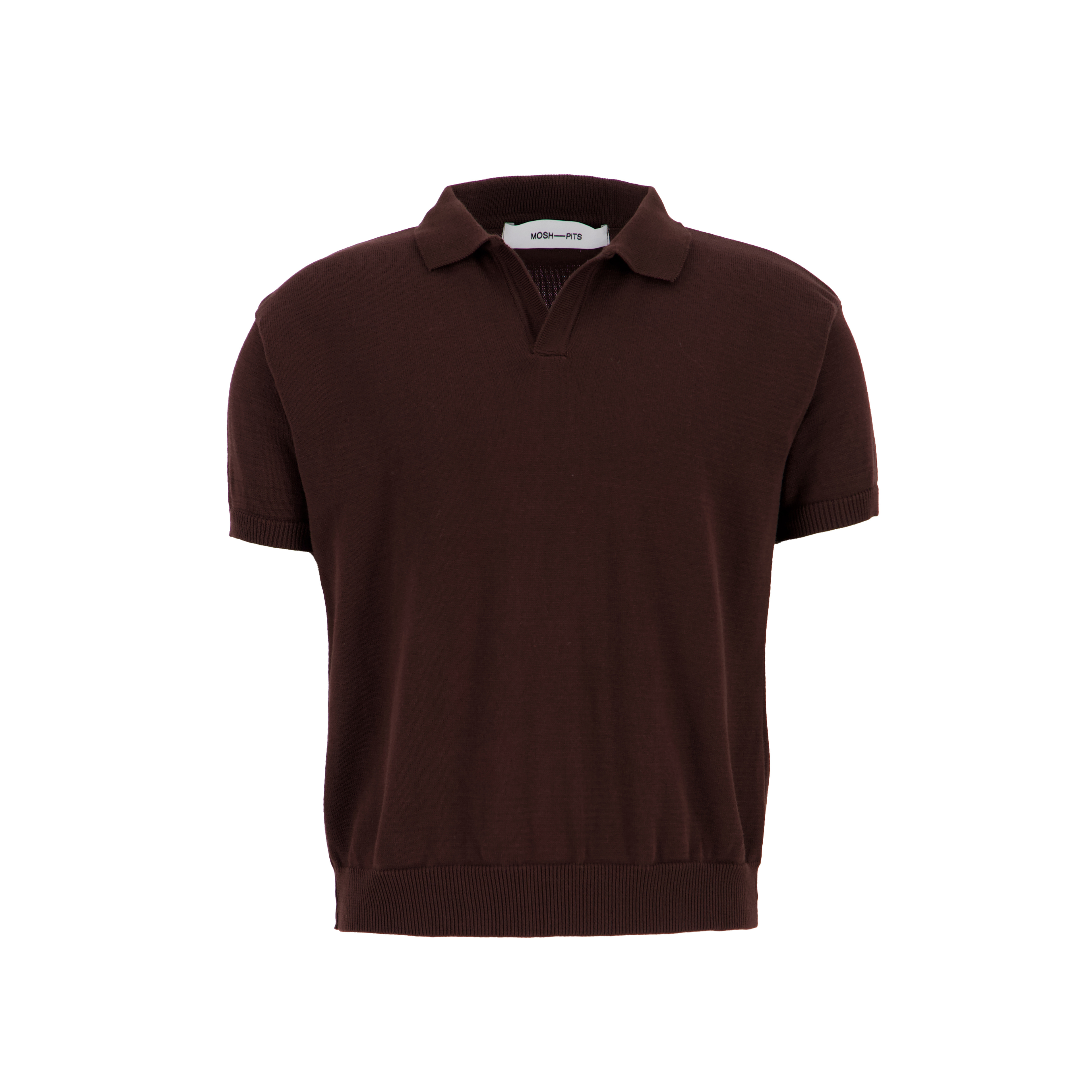 knitted polo [brown]