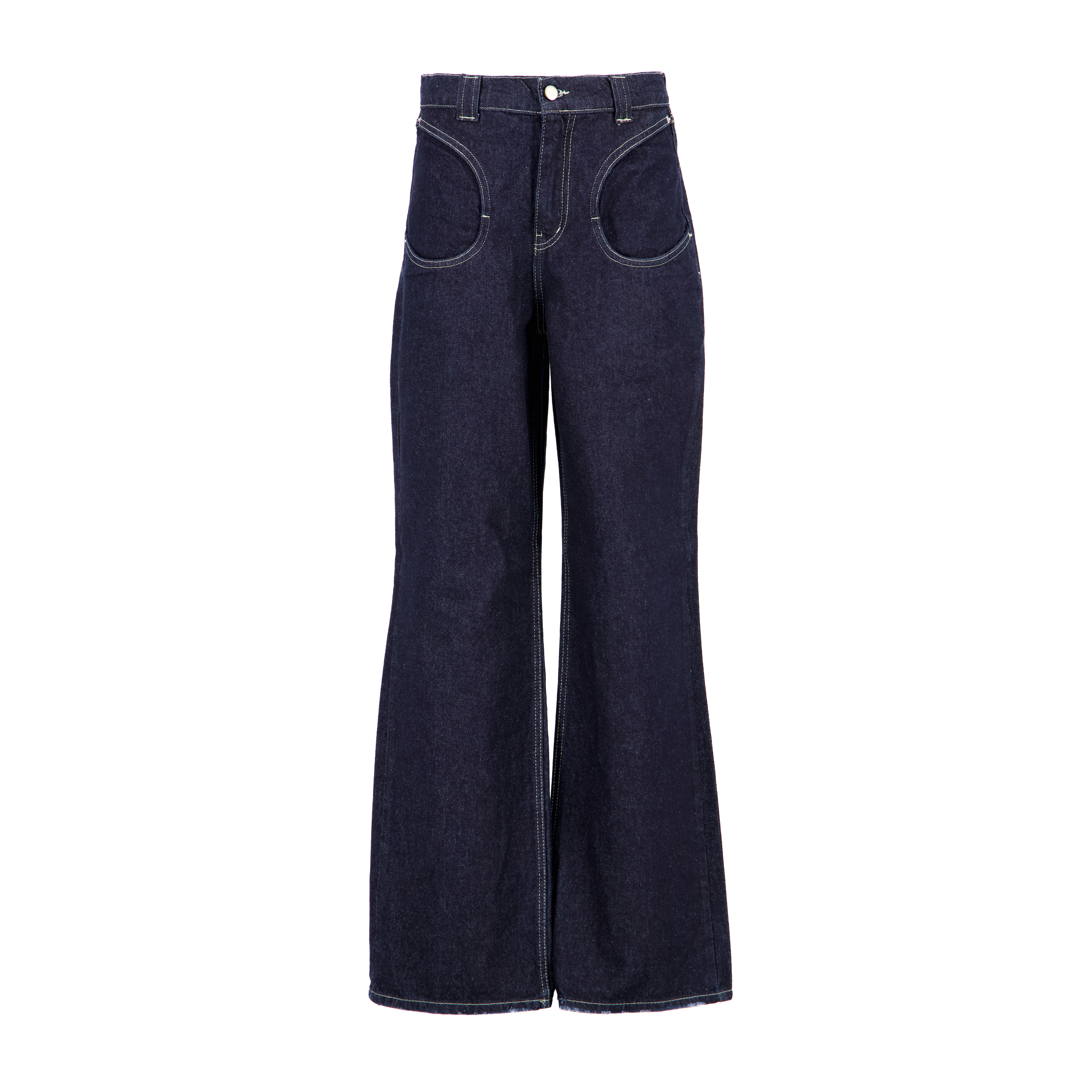 concave jeans [raw blue]