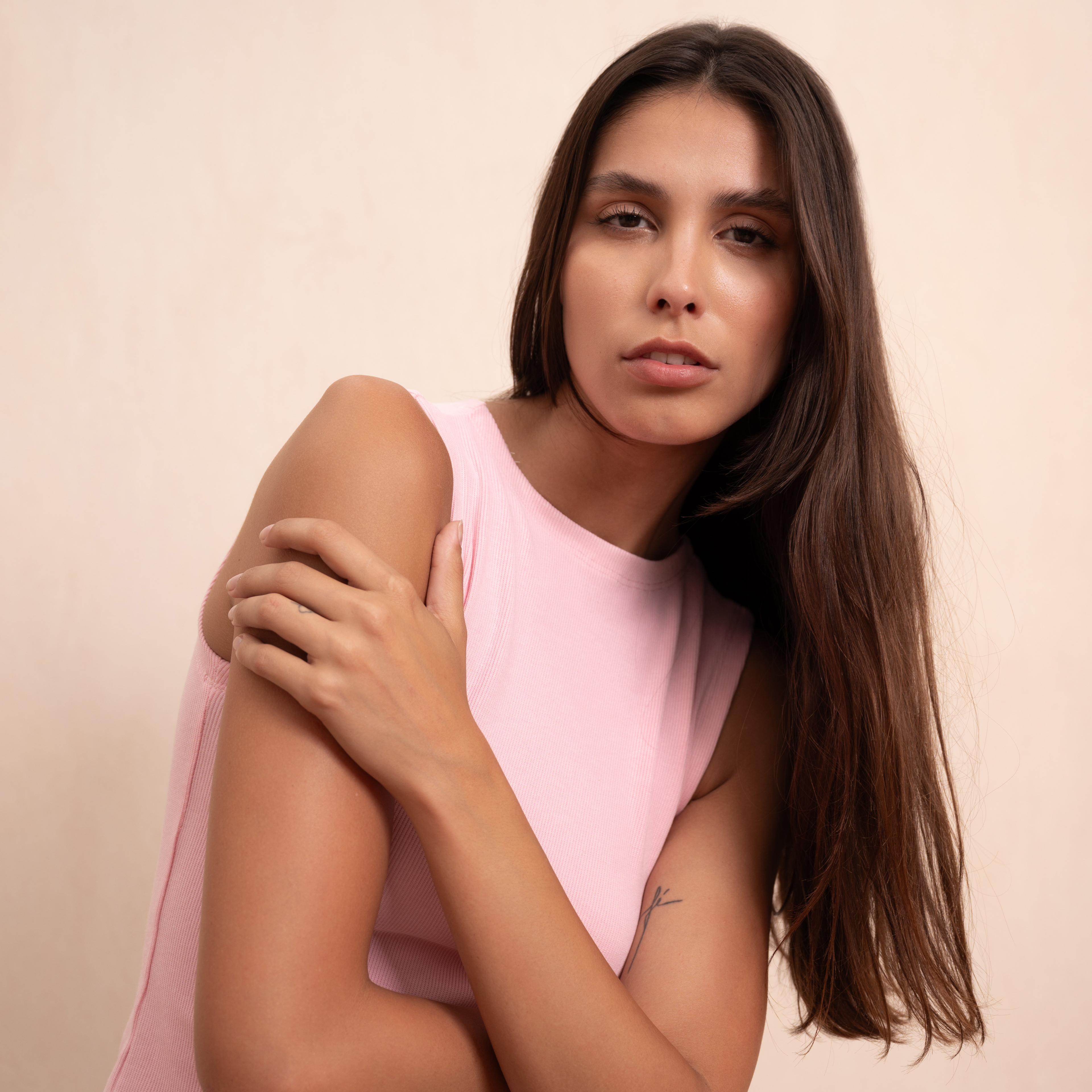 sleeveless top [baby pink]