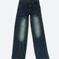 Dark Blue Circular Waves Jeans (Women)