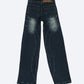 Dark Blue Circular Waves Jeans (Women)