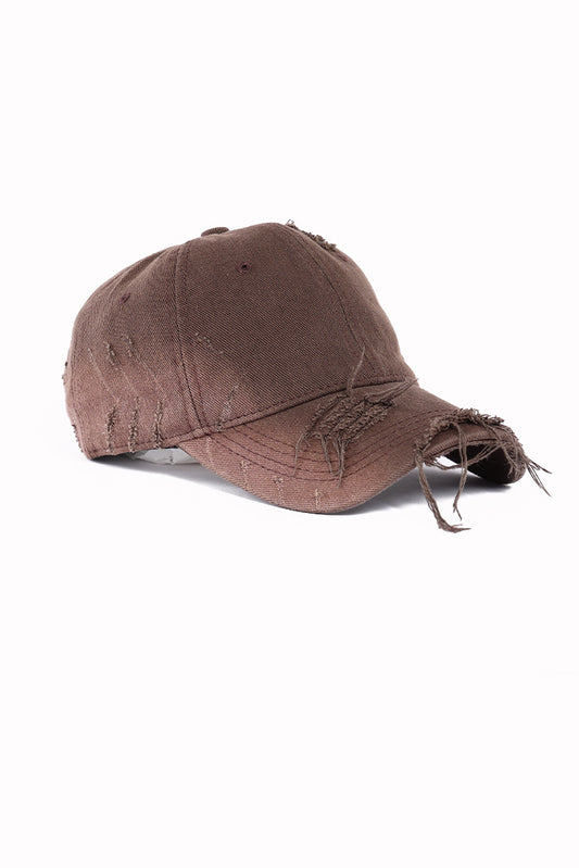 DISTRESSED BROWN CAP