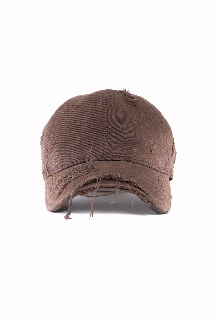 DISTRESSED BROWN CAP