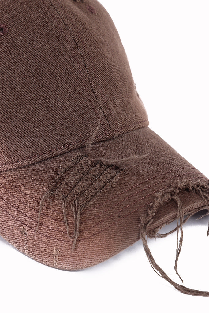 DISTRESSED BROWN CAP