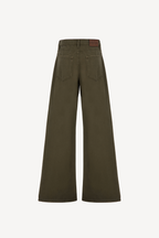 wide-leg bootcut denim [green]