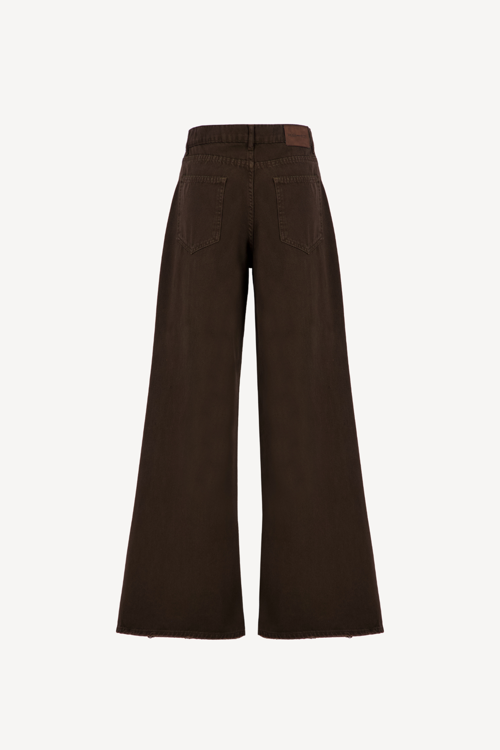 wide-leg bootcut denim [brown]