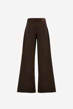 wide-leg bootcut denim [brown]