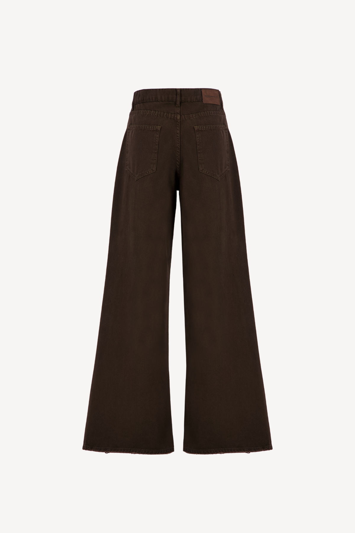 wide-leg bootcut denim [brown]