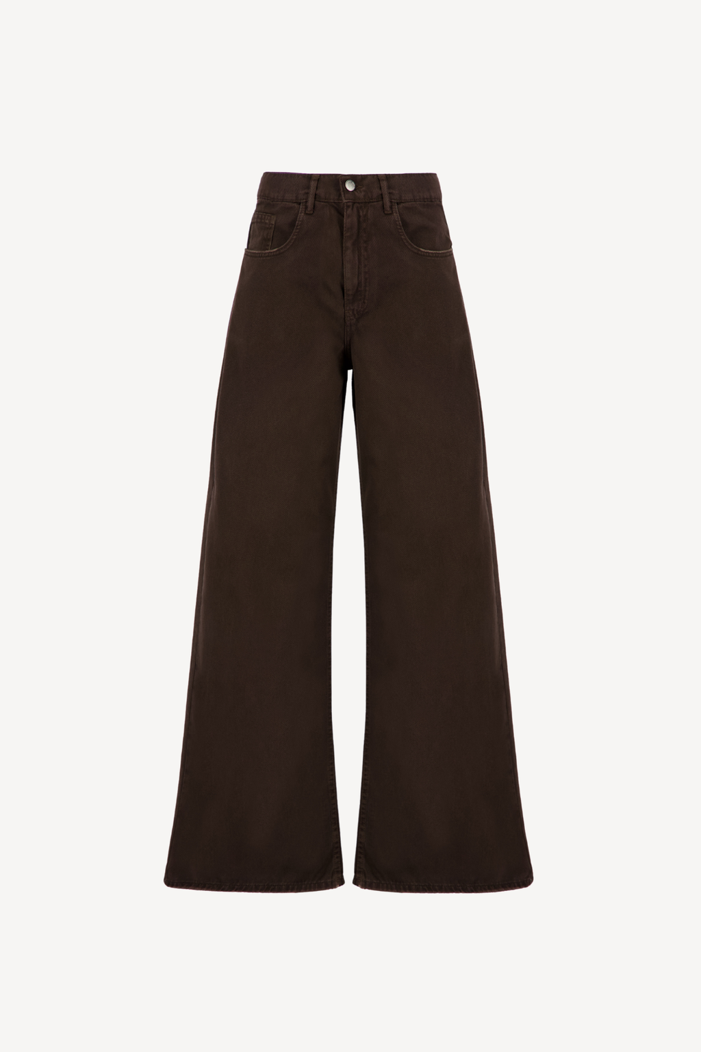 wide-leg bootcut denim [brown]