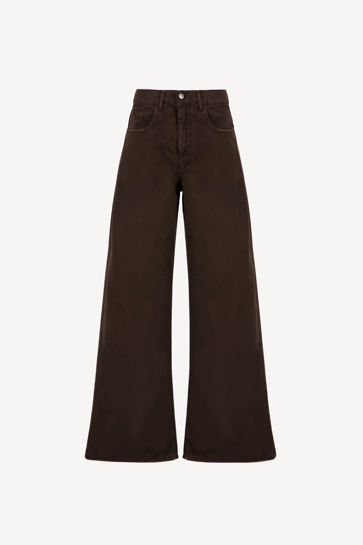 wide-leg bootcut denim [brown]