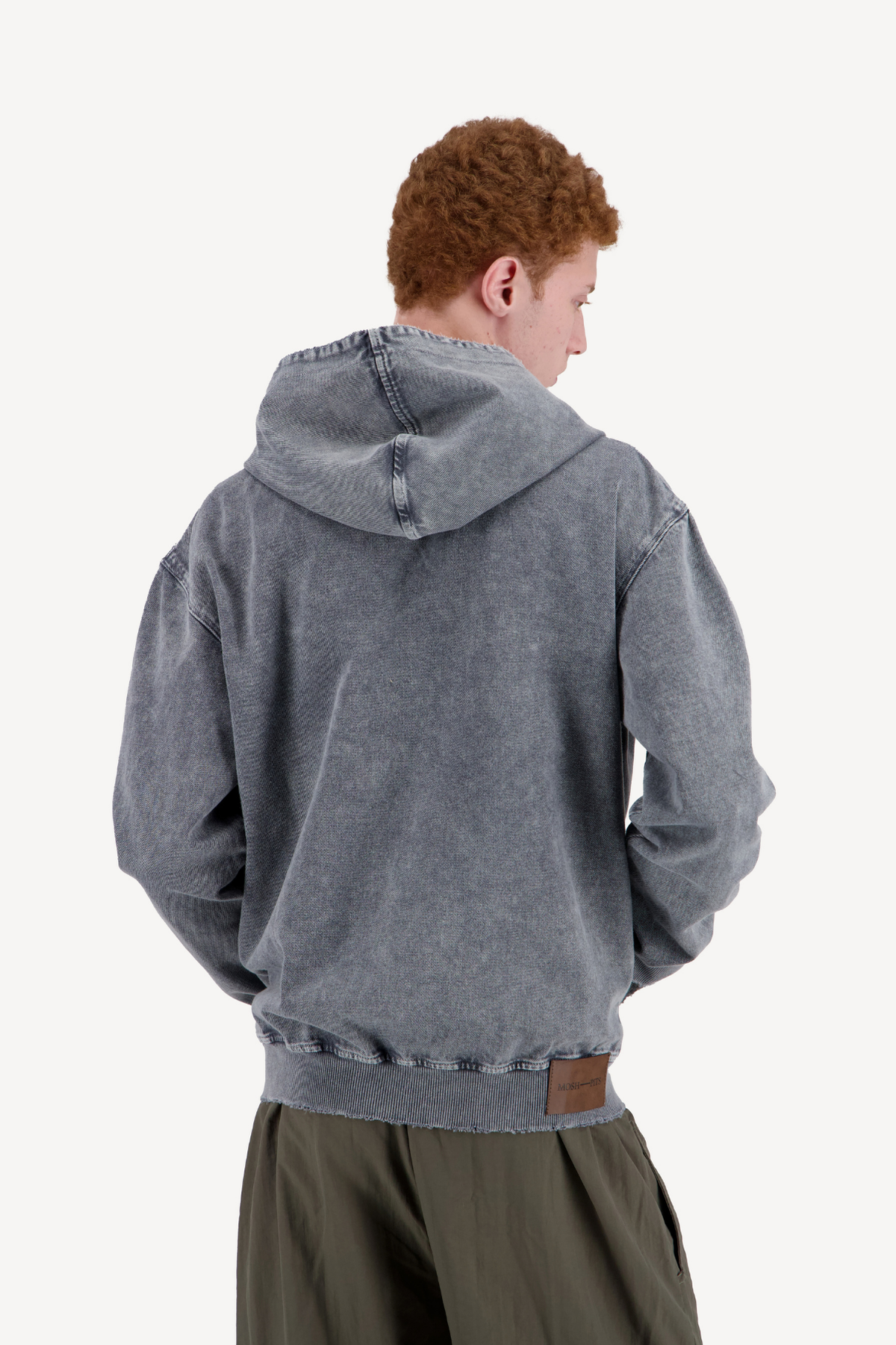 hooded denim jacket [dirty green]