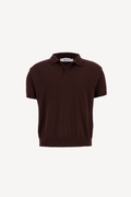 knitted polo [brown]