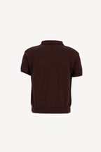 knitted polo [brown]