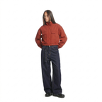 barrel baggy jeans with belt [raw blue]