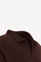 knitted polo [brown]