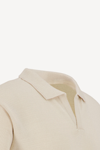 knitted polo [cream]