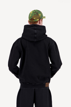 hooded denim jacket [black]