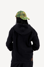 hooded denim jacket [black]