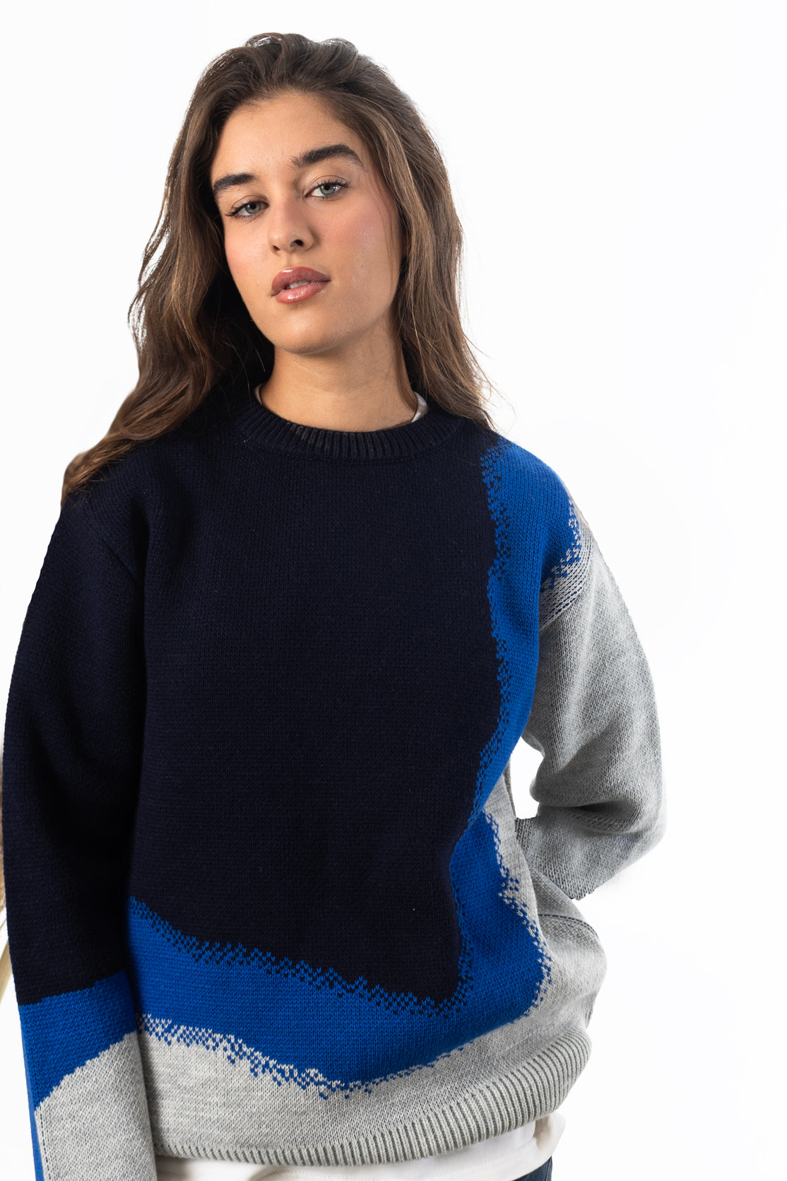 Swash Waves Knit Sweater (Unisex)