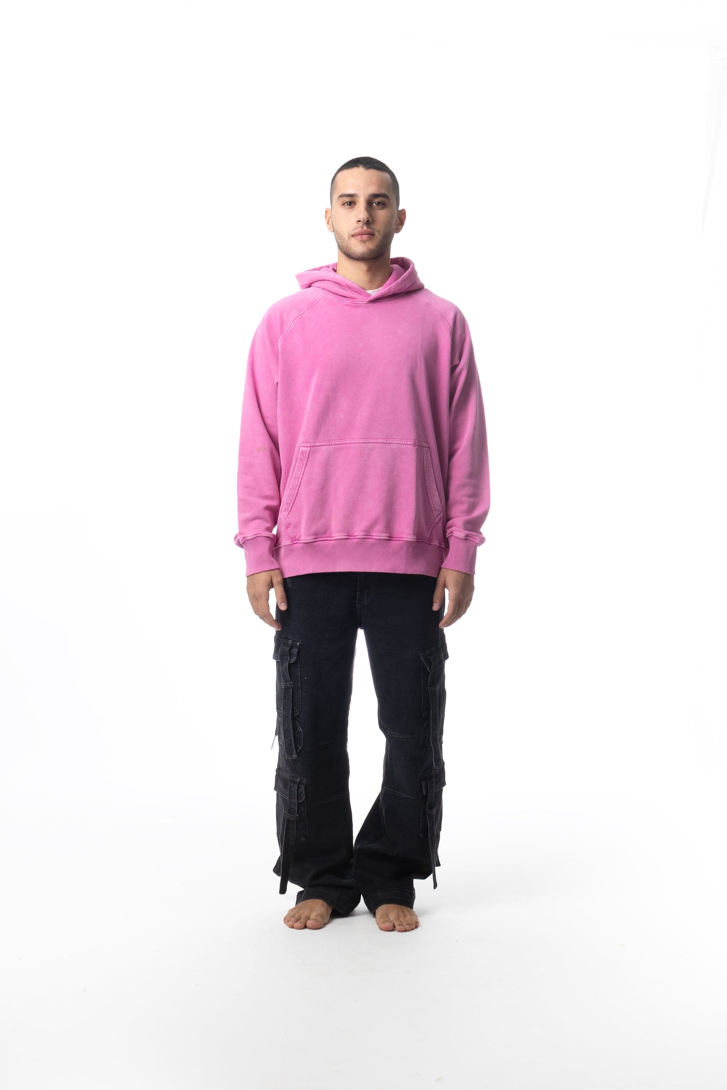 Hot Pink Sun-faded Hoodie (Unisex)