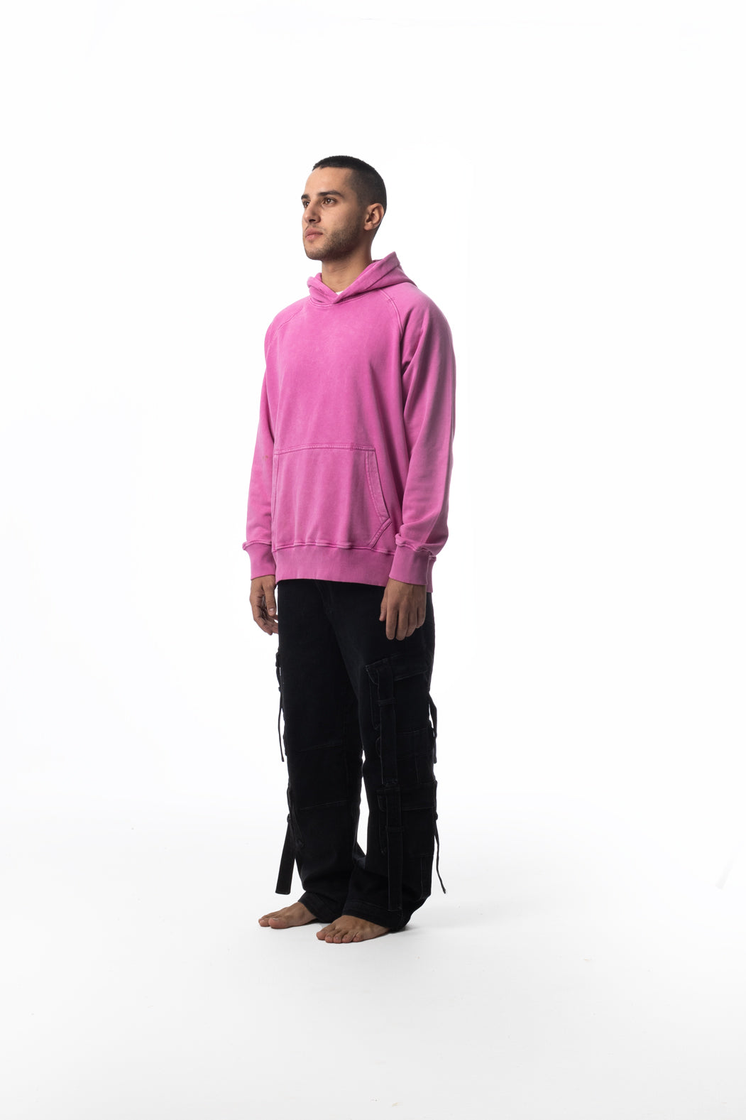 Hot Pink Sun-faded Hoodie (Unisex)