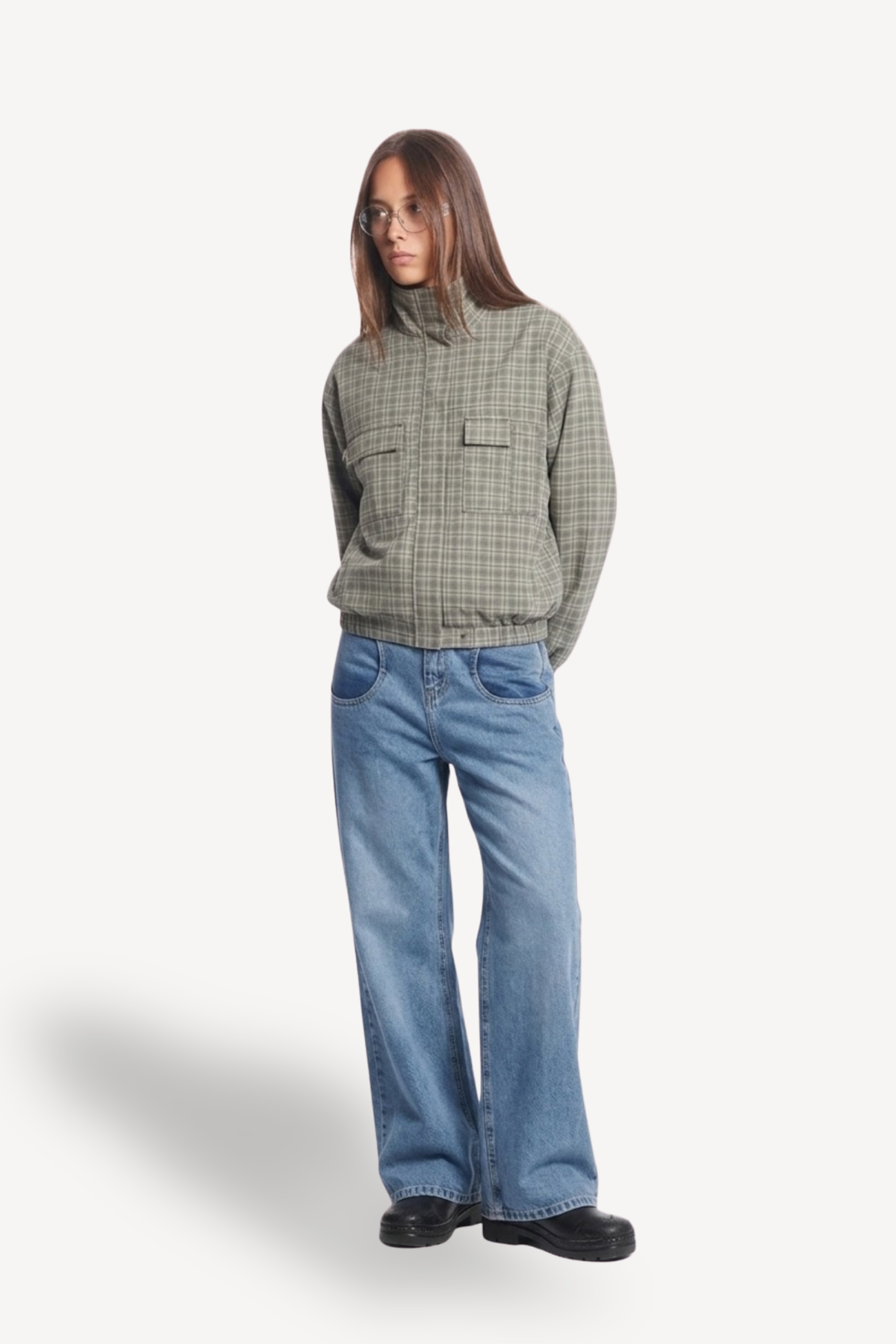 concave straight jeans [light]