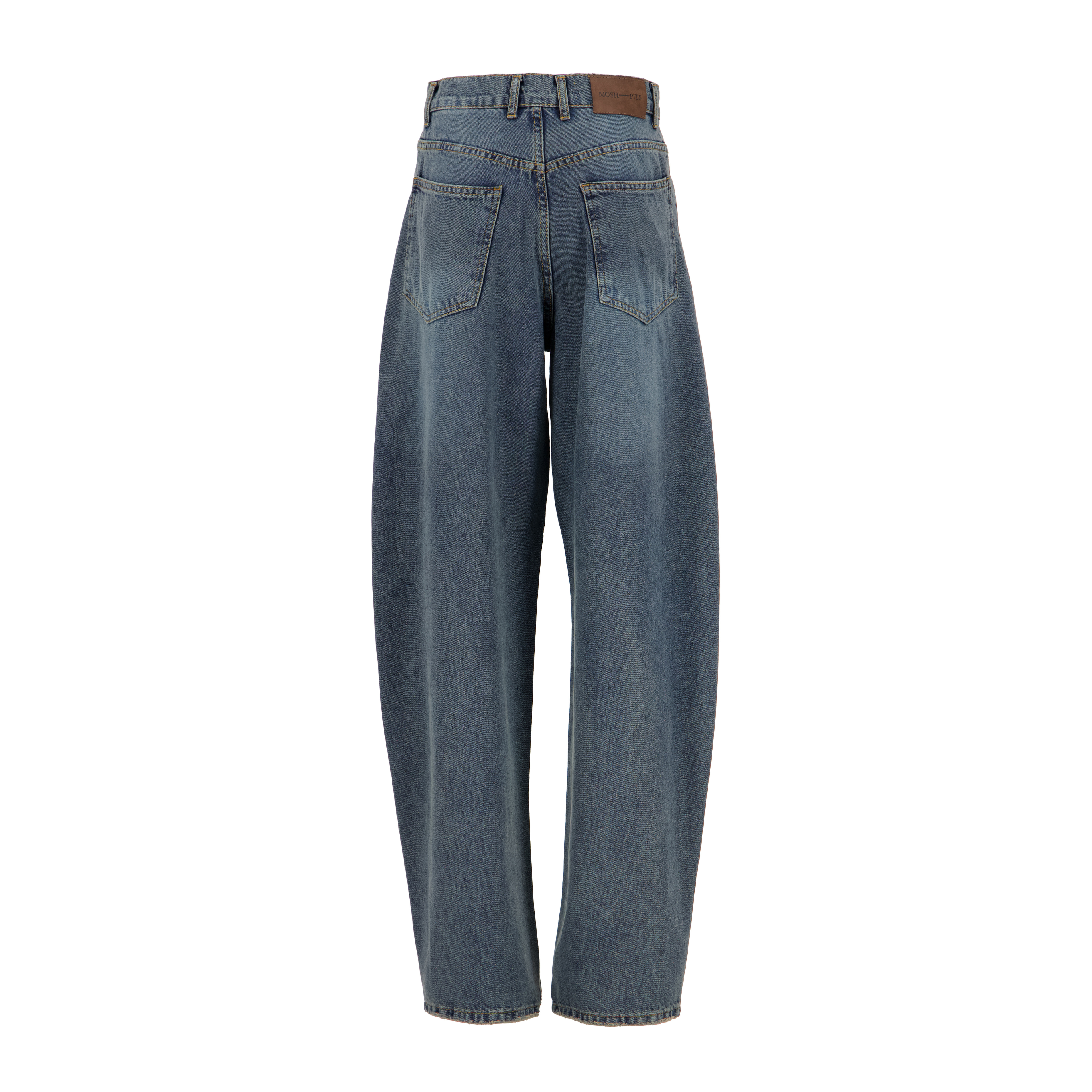 barrel jeans with belt [dirty]