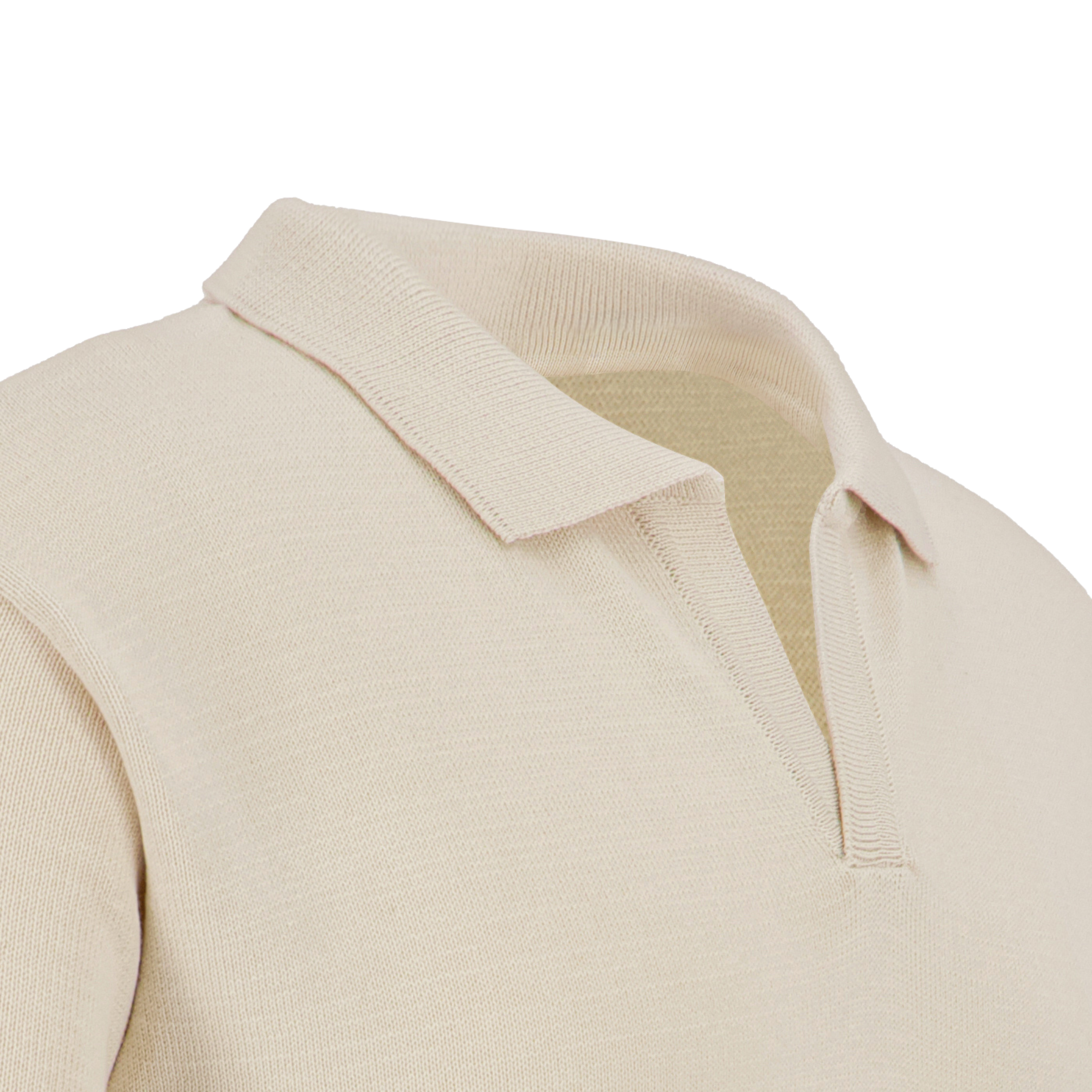 knitted polo [cream]