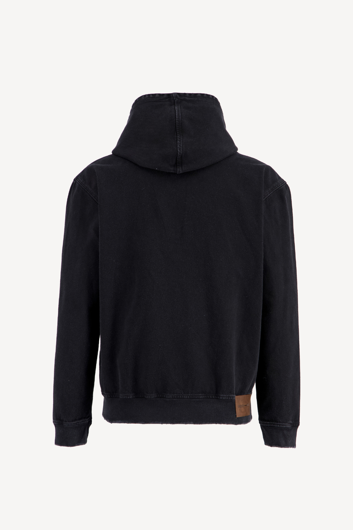 hooded denim jacket [black]