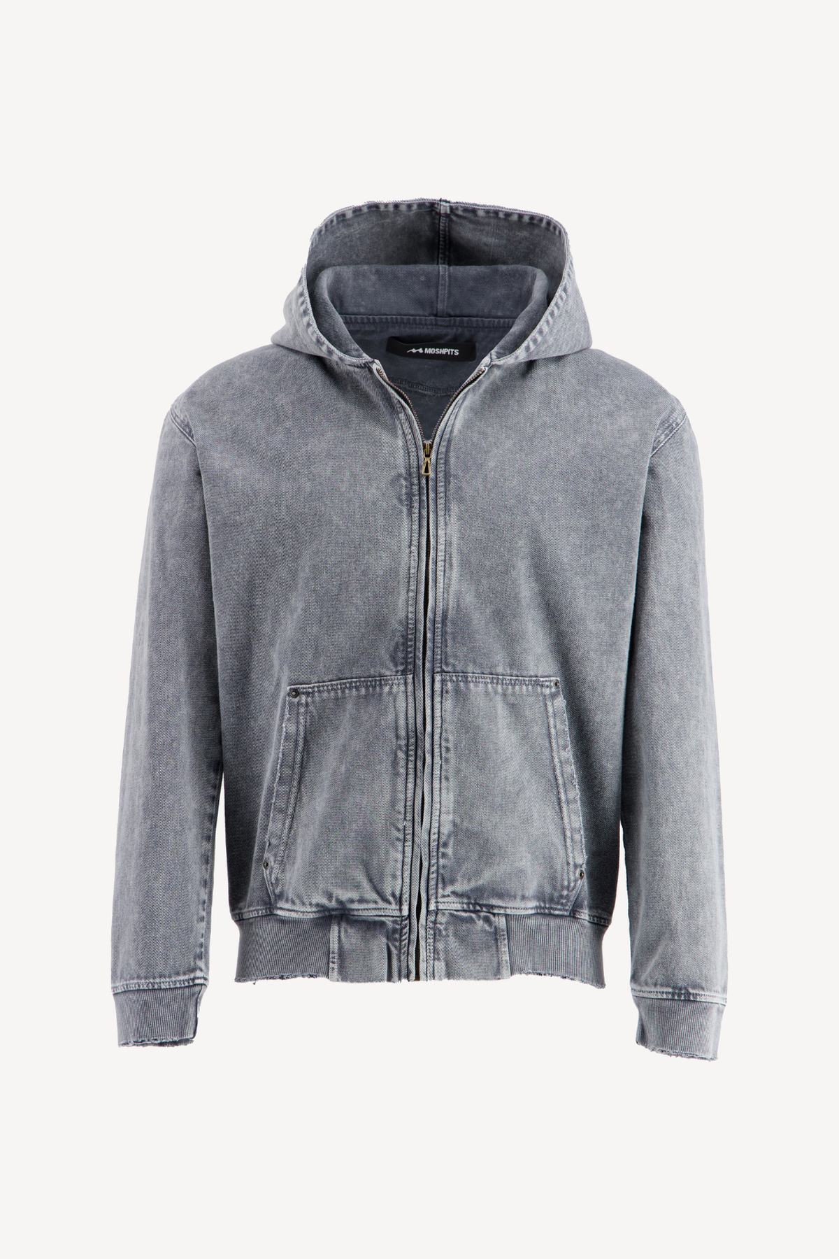 hooded denim jacket [dirty green]