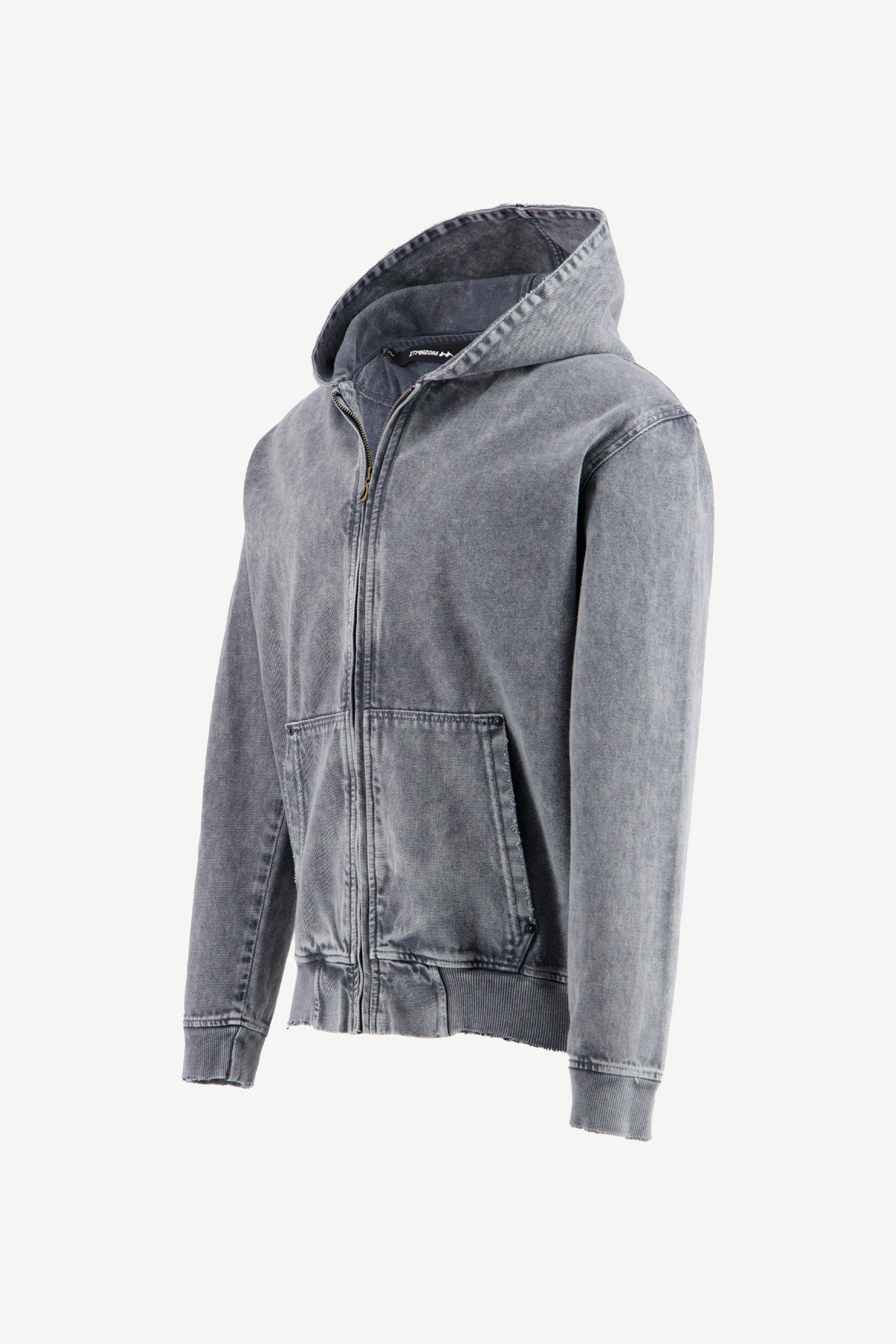 hooded denim jacket [dirty green]