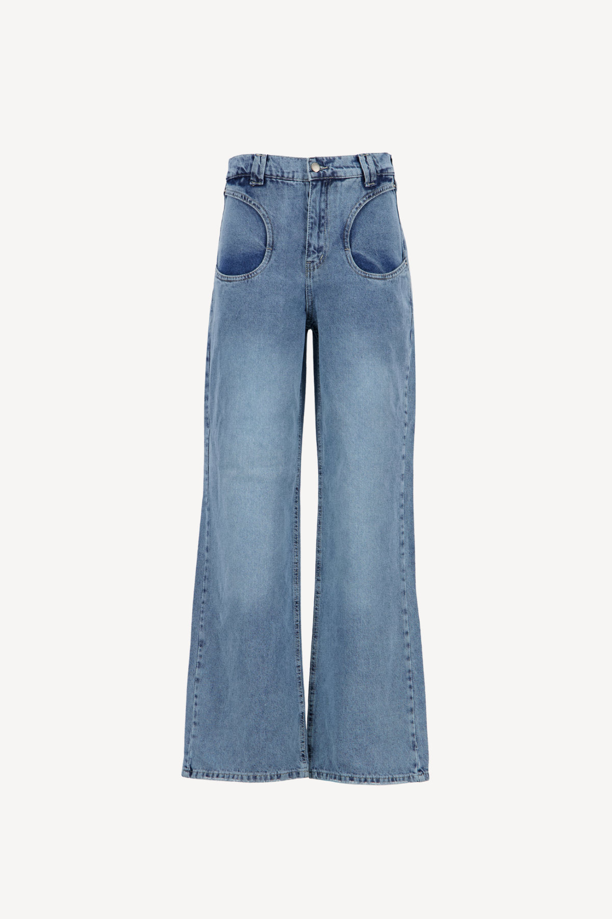 concave straight jeans [light]