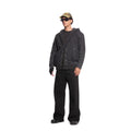 hooded denim jacket [black]