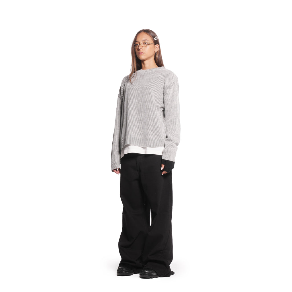 striped pullover [grey]