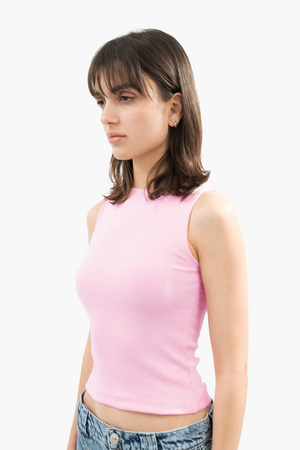 BABY PINK SLEEVELESS TOP