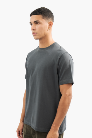 IRON GREY BASIC T-SHIRT (HEAVY WEIGHT)