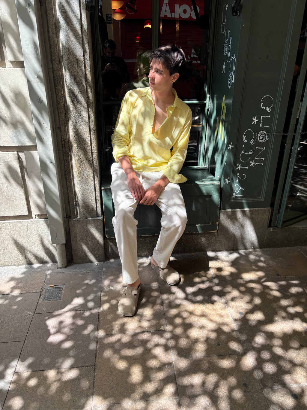 1/4 linen shirt [yellow]