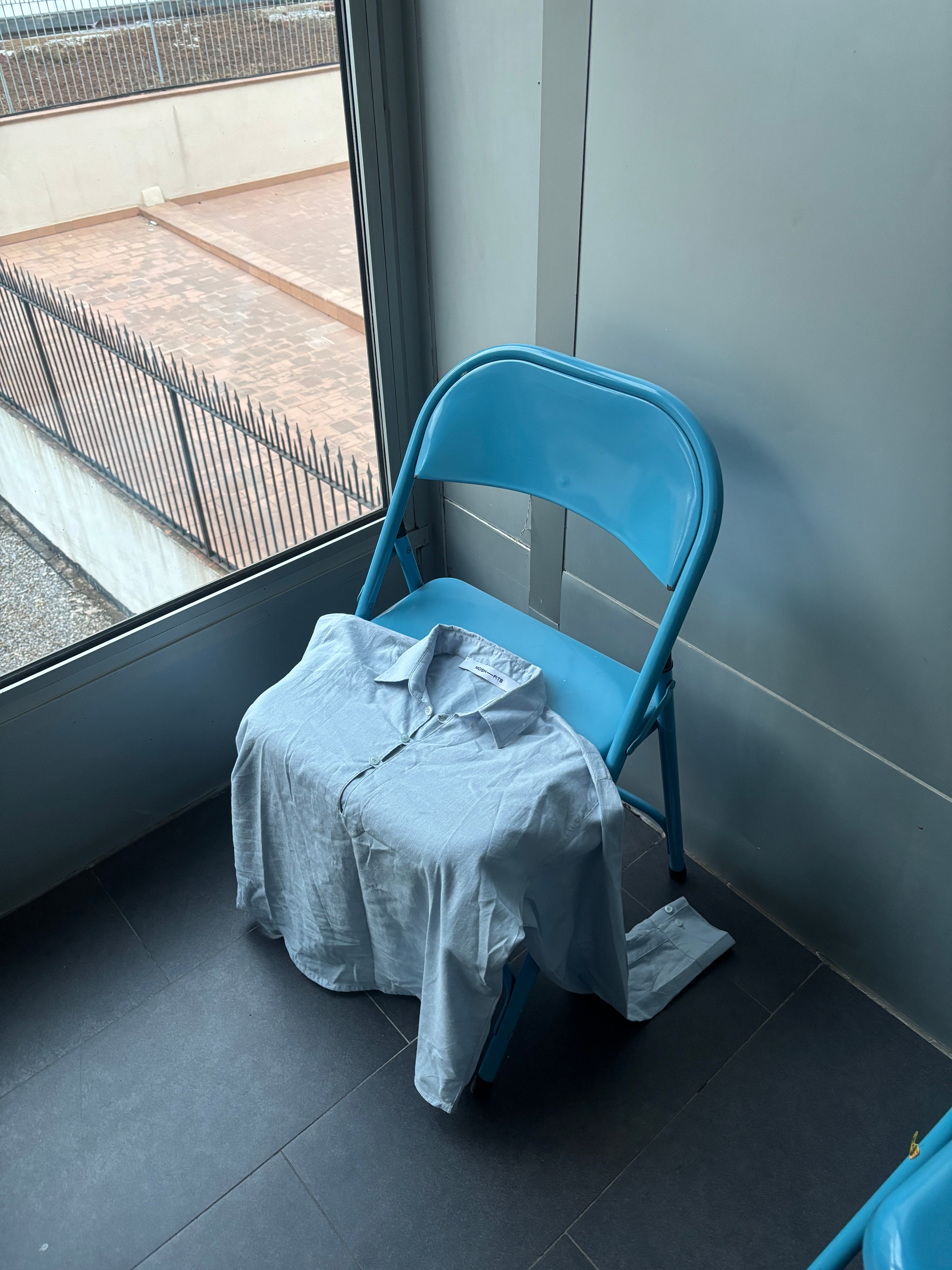 1/4 linen shirt [baby blue]