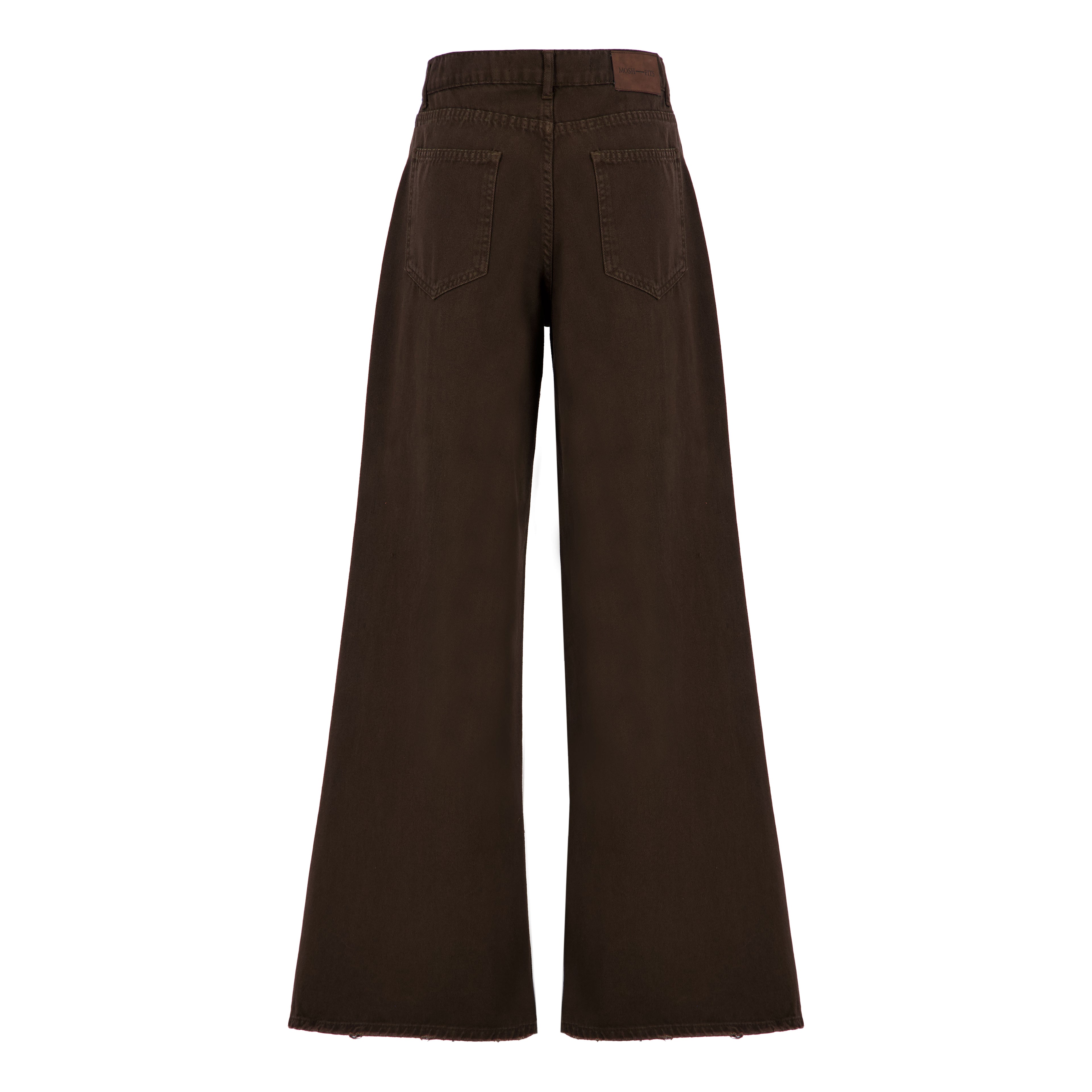 wide-leg bootcut denim [brown]