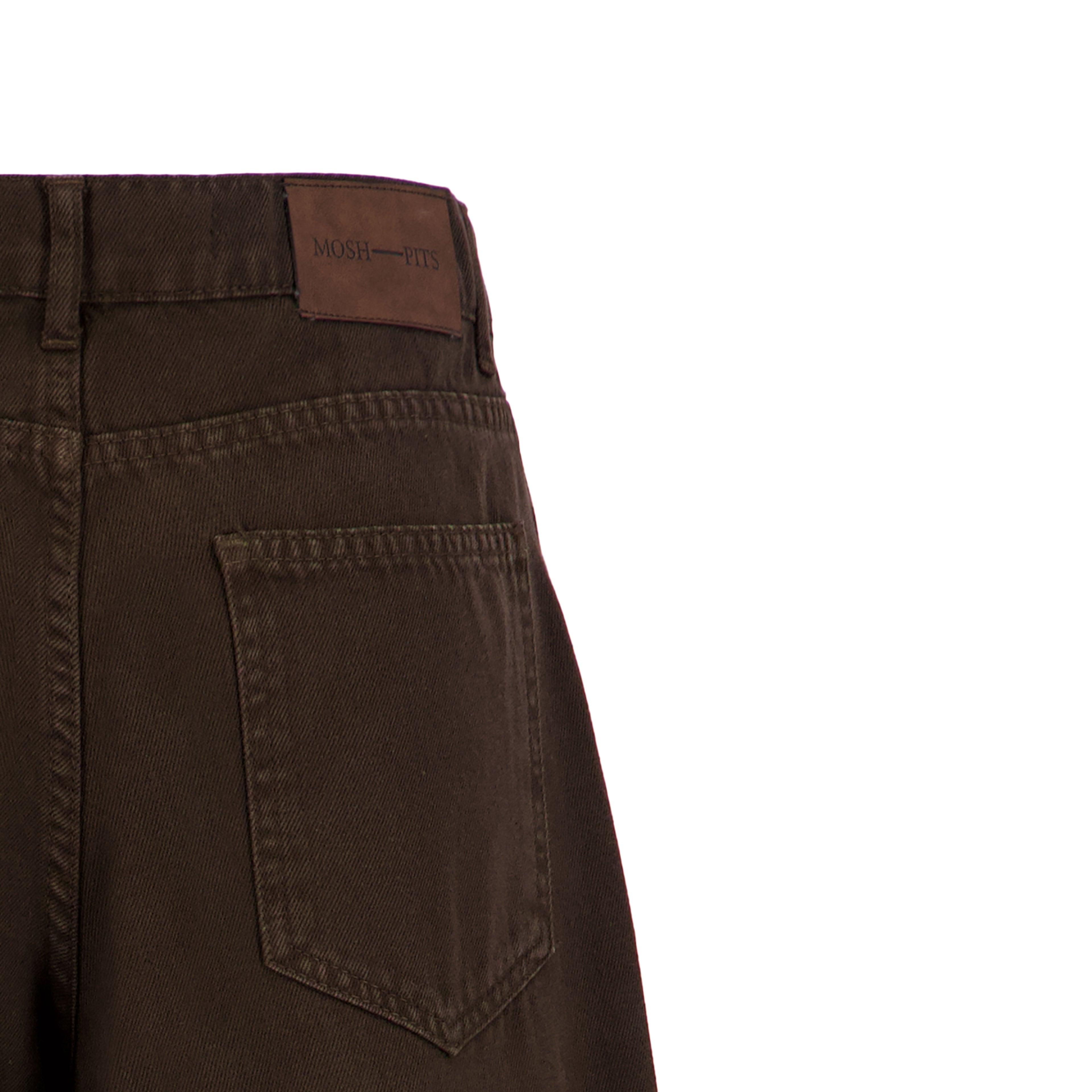 wide-leg bootcut denim [brown]