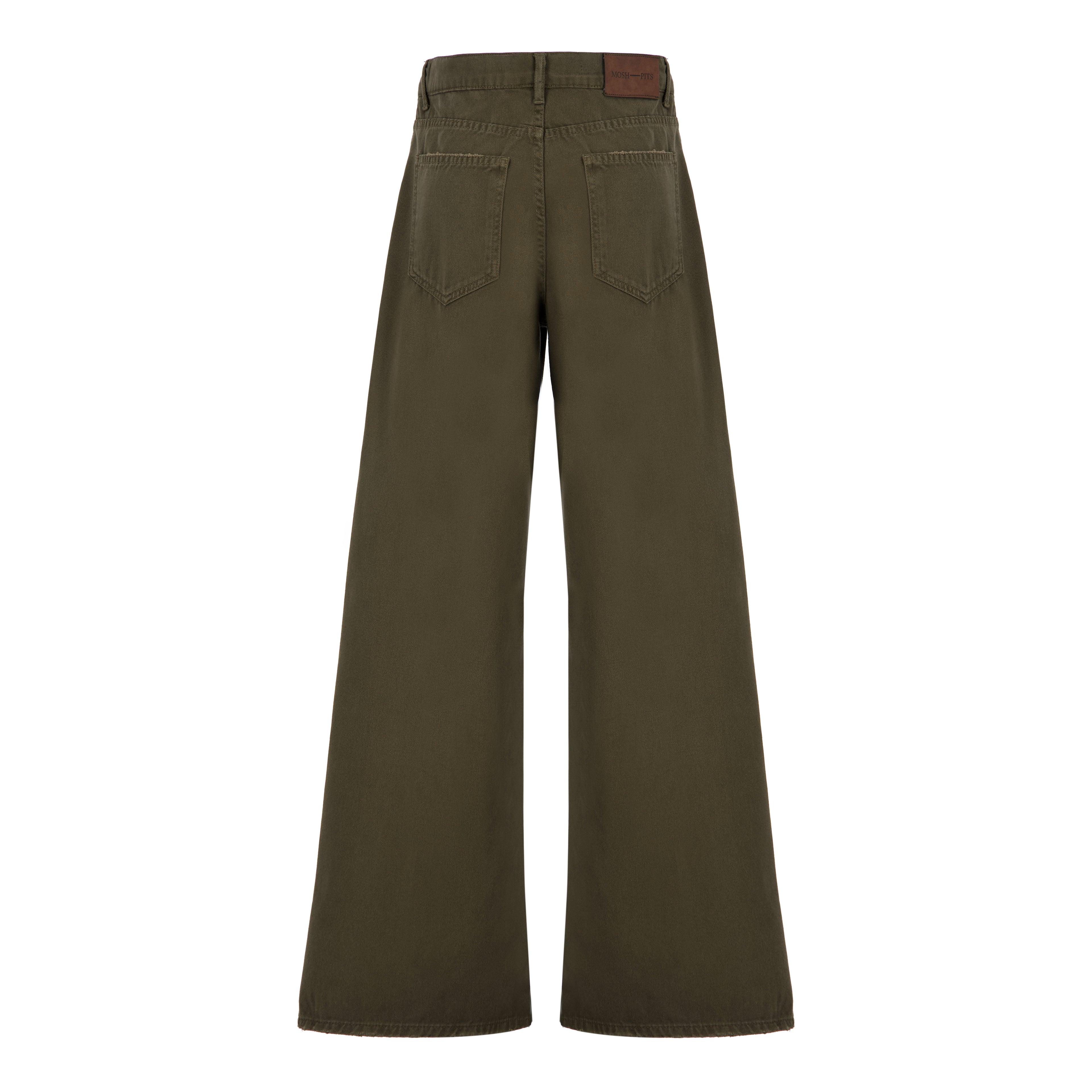 wide-leg bootcut denim [green]