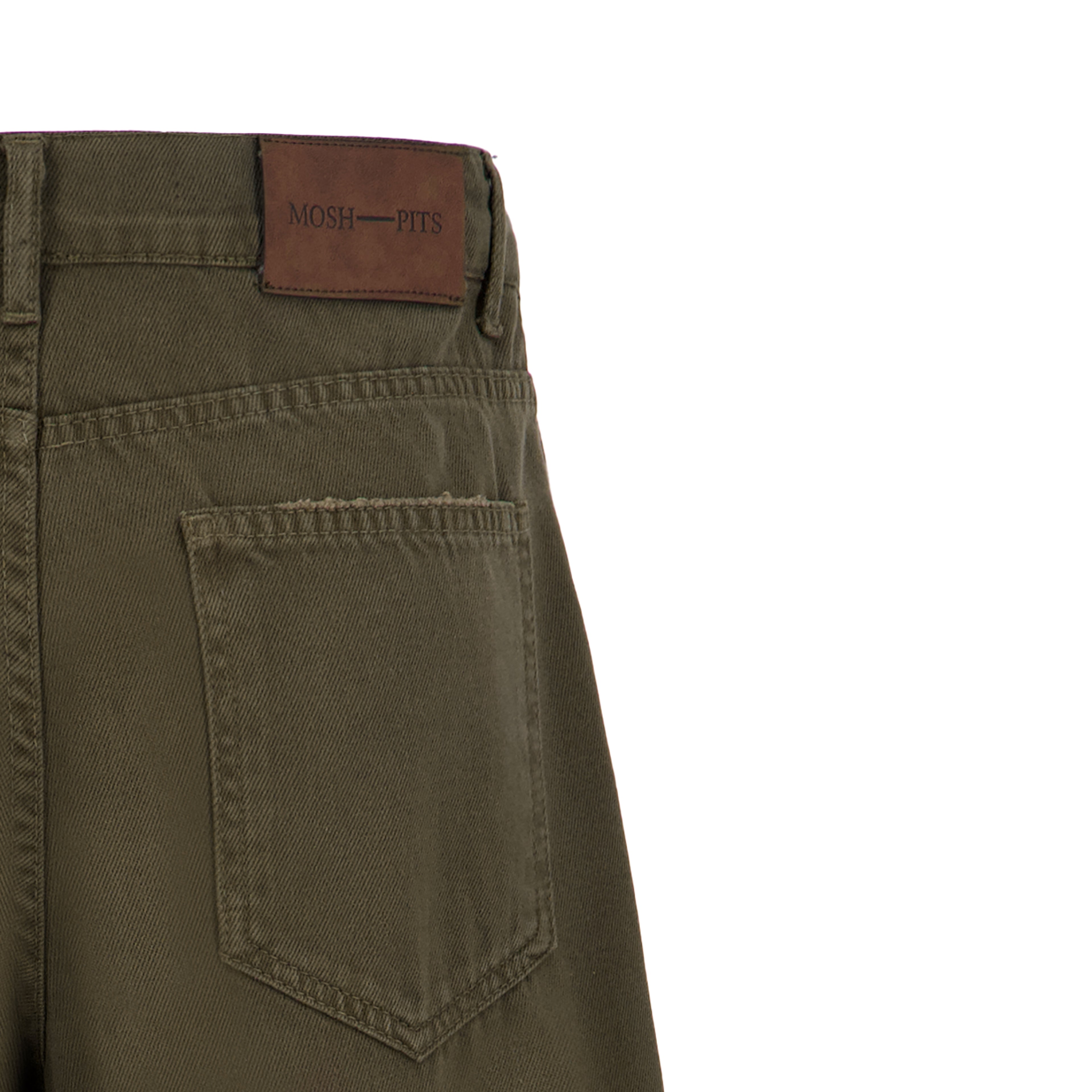 wide-leg bootcut denim [green]