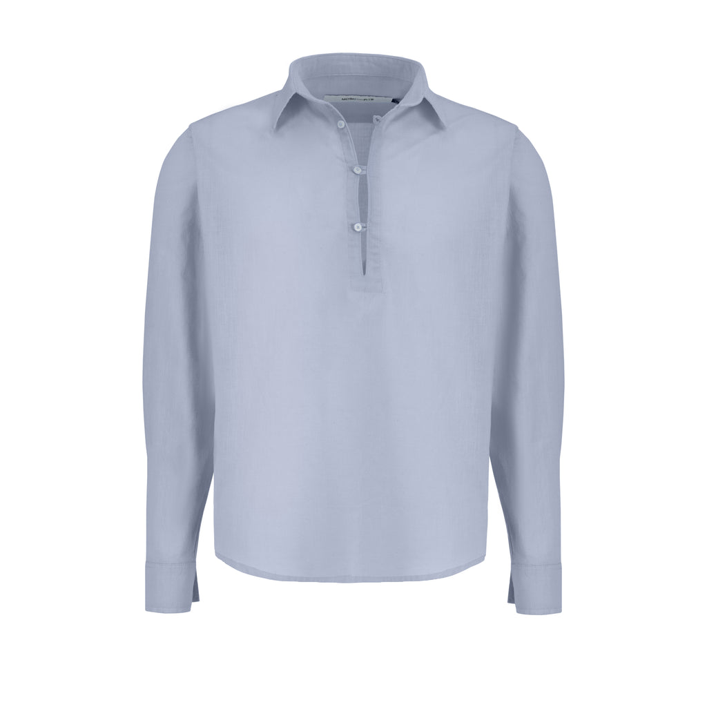 1/4 linen shirt [baby blue]