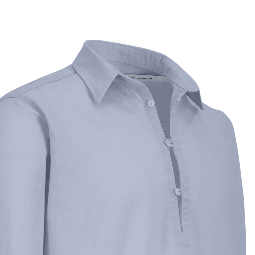1/4 linen shirt [baby blue]
