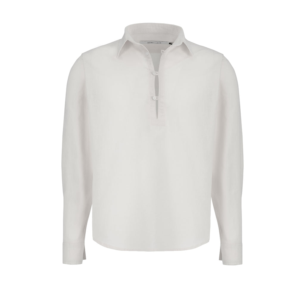 1/4 linen shirt [white]
