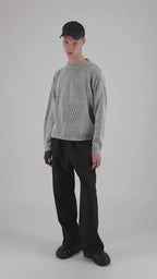 striped pullover [grey]